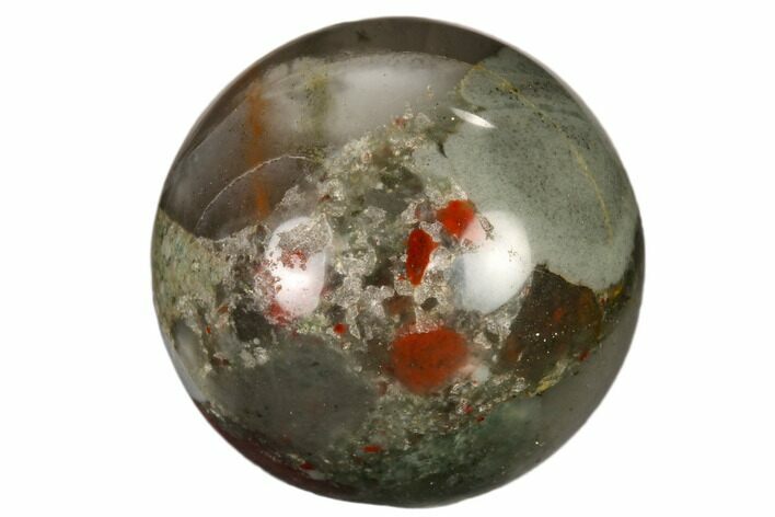 .9" Polished Bloodstone Sphere - Photo 1